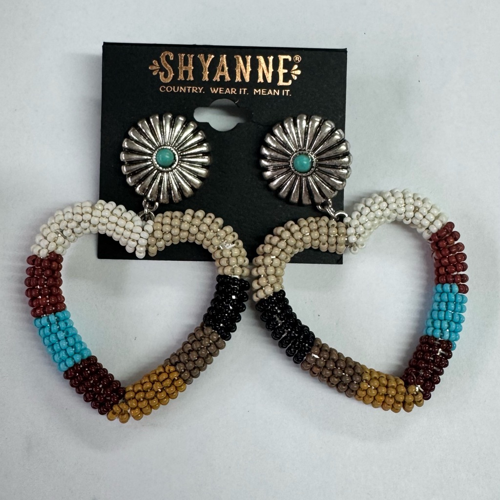 Shyanne Silver And Blue Southwestern Earrings